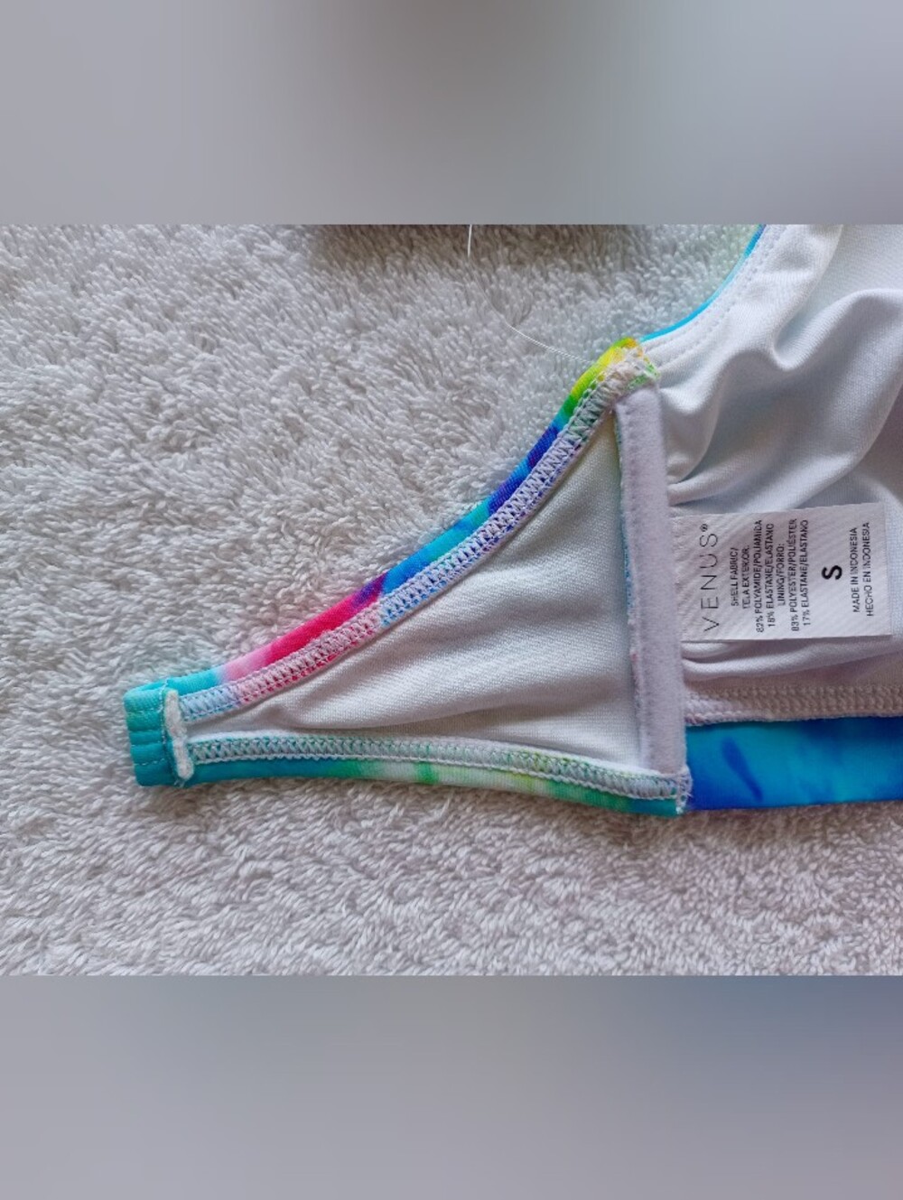 VENUS Heavenly Halter Multi Tie-Dye Bikini Top, Size S - Picture 12 of 14